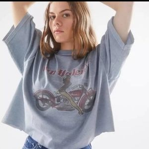 Van Halen cropped top blue Oversize S/M